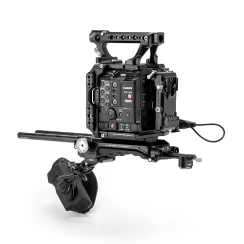 Image of Tilta Camera Cage Pro Kit V-Mount for Canon C400 | Includes Cage, Battery Plate, Shoulder Baseplate, Right Side Arm & More | Arri Rosette, NATO Rail, 3 /8 inch-16 & 1 /4 inch-20