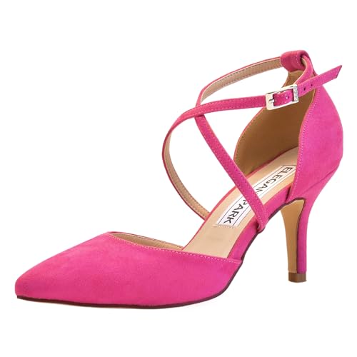 ELEGANTPARK Heels for Women Closed Toe Strappy Pointed High Heel