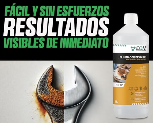 EQM - ECO-804 - Eliminador de Óxido Profesional - 1L - Remueve el óxido Completamente - Recupera el Color Original del Metal - Efecto inmediato - Imagen 4
