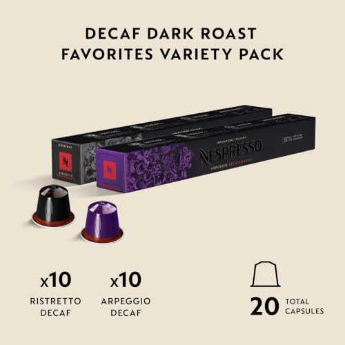 Image of Nespresso Original, Decaffeinated Variety Pack, 20-Count Espresso Pods