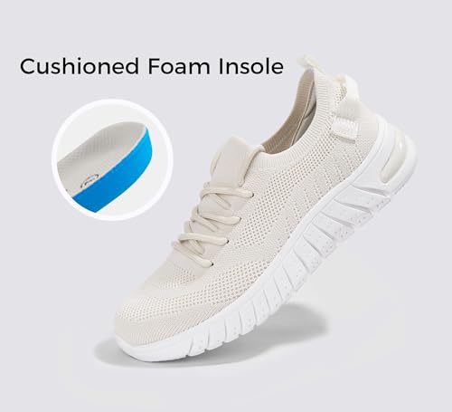 LUCKY STEP Women's Mesh Slip on Sneakers Lightweight Breathable Wide Width Walking Shoes Nursing Casual Gym Workout Tennis Footwear4