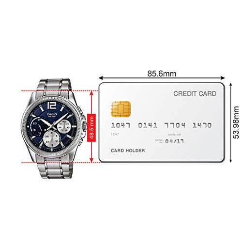 Image of Casio Analog Blue Dial Men's Watch-MTP-E305HD-2AVIF (A1660)