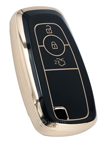 Image of Shopoflux TPU Smart Key Cover Compatible with Endeavour | Figo | Aspire | Freestyle Titanium (Black TPU Pack 1)