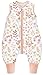 Chilsuessy Baby Schlafsack mit Beinen 2.5 Tog Winter Schlafsack Unisex Ganzjahres Schlafsack mit Füßen Babyschlafsack Schlafsack Kinder, Rosa Garten, 90cm/Baby Höhe 95-105cm