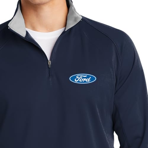 Mens Ford Oval Logo 1/4 Zip Pullover4