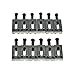 Dopro Pack of 6 Stainless Steel Guitar Saddles Bridge Saddle 10.5mm with Black Screws for Strat Tele 6 String Guitar