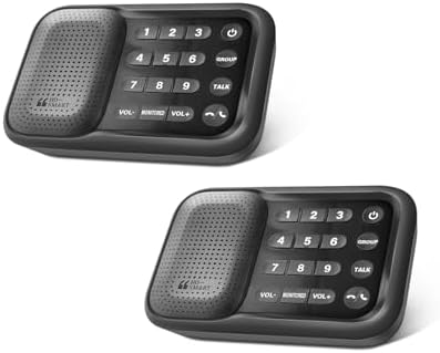 Hosmart Intercoms Wireless for Home, 2024 Upgraded Full Duplex Wireless Intercom System for Home Use, Battery Powered Intercom 1500 Feet Range Portable Home Intercom for Business