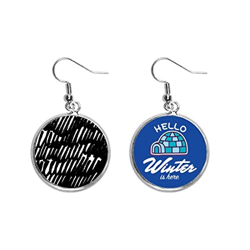 Pendientes de hielo con pincelada curva para un estilo de oficina elegante