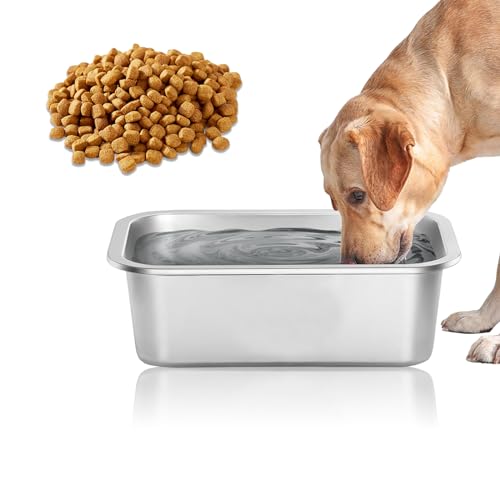 Manualidades, Toy UWEHBD Cuencos de Acero Inoxidable para Perros Grandes,Plato Duradero para Perros Grandes,Universal para Perros a Grandes o hogares con Varios Perros,...