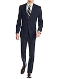 DTI GV Executive Italian Men's Two Button Wool Suit Ticket Pocket Jacket 2 Piece (40 Regular US / 50R EU/W 34