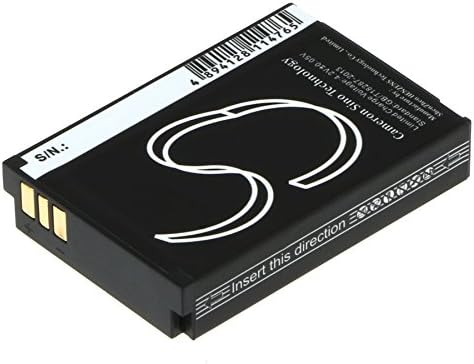 Angled back view of the TrustCell SGP-WiFi-BAT battery, showing the gold contacts and the black casing.