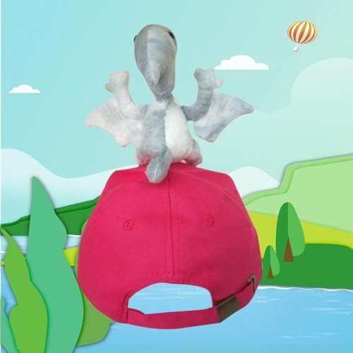 Kids Pterosaur Baseball Hat Cartoon Versatile Hat for Kids Spring Breathable Hat for Kids Casual Sport Rose Red4