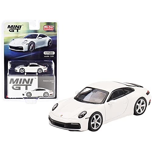 True Scale Miniatures Model Car Compatible With Porsche 911 (992) Carrera S (White) Limited Edition 1/64 Diecast Model Car Mgt00380 #TOP2