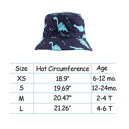 Xiaohawang Baby Boy Bucket Toddler Kids Sun Hat Upf 50+ Wide Brim Outdoor Beach Caps Play Hat (Big Dinosaur, S (12-24 Months)) #TOP5