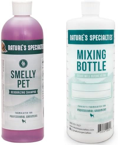 Nature's Specialties Mixing Bottle and Dog Shampoo Concentrate Bundle, Easy to Read Measurements Mixing Bottle 32 oz, Smelly Pet Dog Shampoo Concentrate 16 oz image 3