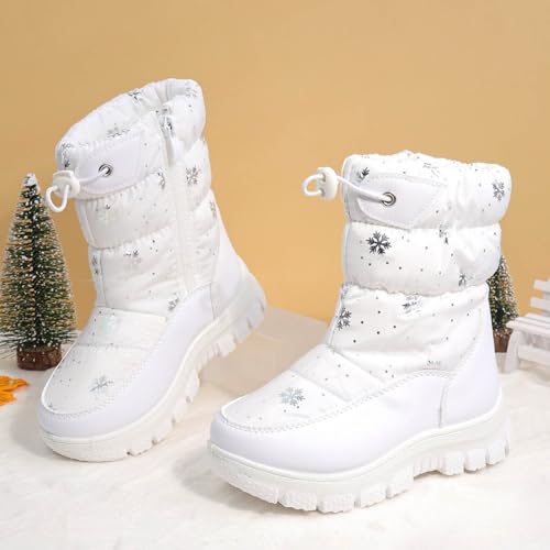 Girl's Boys Snow Boots Waterproof Outdoor Warm Anti-Slip Cold Weather Cute Shoes Hight-Cut for Outdoor Skiing 20254