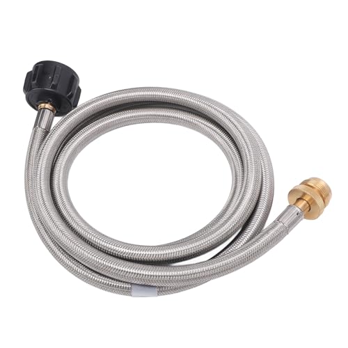 Adaptador de manguera de gas de acero inoxidable de 5 pies para tanques de 1 a 20 libras 2