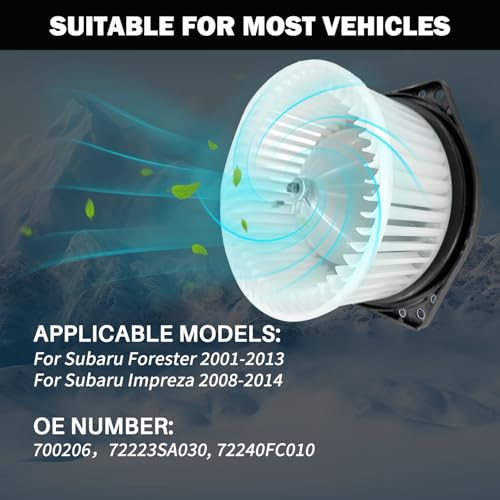Aspligo 700206 AC Heater Blower Motor Fan Assembly Fit for Subaru Forester 2001-2013, for Subaru Impreza 2008-2014 72223SA030, 72240FC010 by Aspligo - Image 6