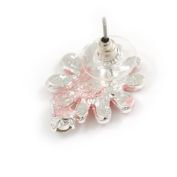 Collar de margaritas con extension ajustable de 6 cm y pendientes de tuerca antialérgicos 7
