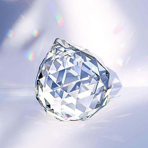 Crystal Ball Prism Suncatcher Rainbow Pendants Maker Clear Glass Ball Pendant 40Mm For Windows Hanging Feng Shui Pack Of 2 #TOP6
