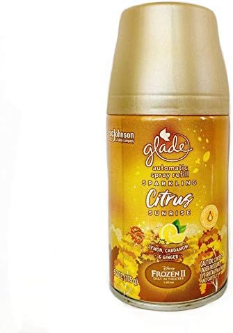 Glade - Repuesto de aerosol automático - Repuesto de ambientador Sparkling Citrus Sunrise, 6.2 onzas