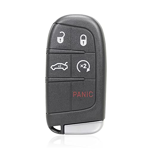 Mando para Dodge Charger Unifizz de 5 botones con chip 46 integrado y 433MHz frecuencia