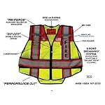 Ultrabright Safety Fire Vest | Class 2 Reflective - High Visibility - Double Breakaway Zipper - Image 6