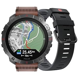 Polar Grit X2 Pro Titan GPS-Sportuhr Lederarmband