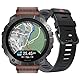 Montre Polar Grit X2 Pro Titan : Ultra robuste et performante, outils de Navigation avancés, détection de paramètres biologiques, suivi de l’entraînement et de la FC Avec Bracelet en Cuir en Plus.