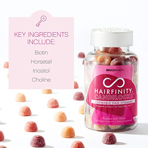 Hairfinity Candilocks Chewable Hair Vitamins - Gummies Scientifically Formulated With Biotin, Inositol, And Choline For Longer, Stronger Hair Growth (60 Vegetarian Gummies) #TOP2
