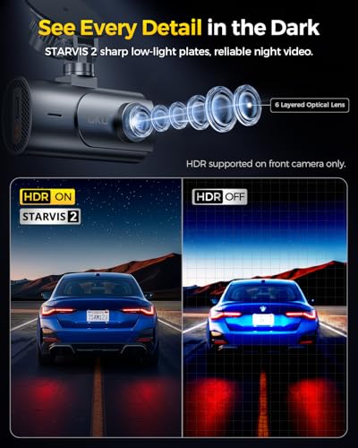 GKU D600 Pro Max 4K+1080P Dual Dash Cam w/ STARVIS 2, 5.8GHz WiFi 6 & GPS - image 4