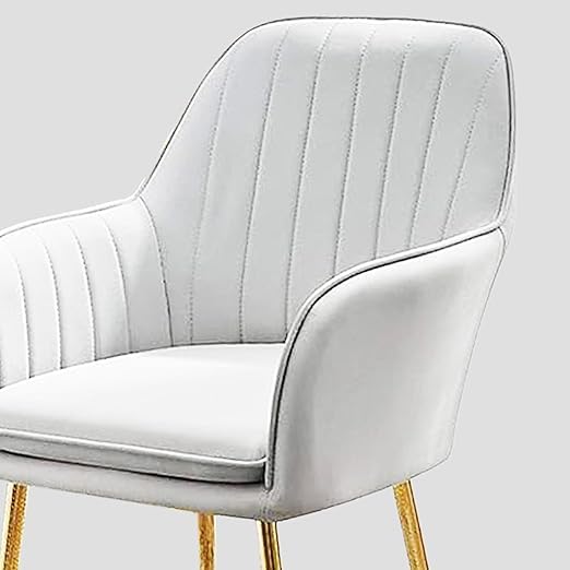 Image of Set of 2 Velvet Dining Chairs, Cushion Seat Chair for Living Room Bedroom Restaurant, Modern Contemporary Upholstered with Polished Rosegold Metal Legs (Grey)