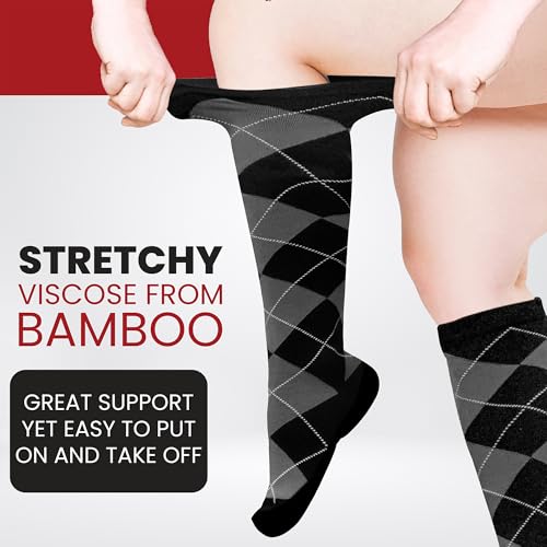 Image of BAMS Compression Socks Women & Men- Premium Bamboo Ultra Soft No-Smell 15-20 mmHg