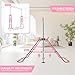 YEEGO DIRECT Gymnastics Bar with Rings,Gymnastics Bar for Kids Ages 3-12,Foldable Gymnastics Bar,Kids Gymnastics Bar Expandable for Home Training Kids Gifts for Grils Boys (Pink)