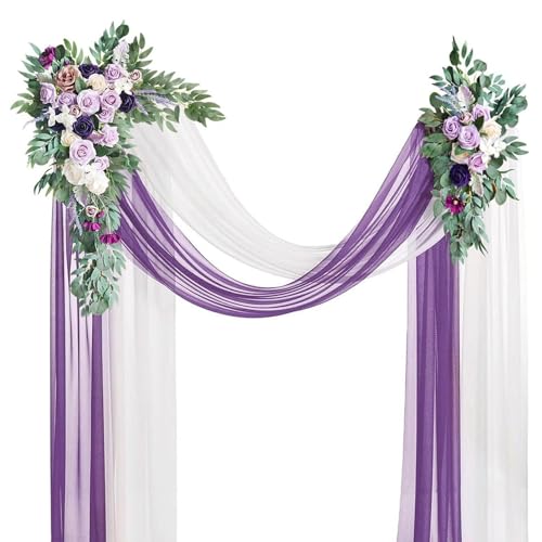 Rosas artificiales en tiras de hilo para bodas y decoración de mesas de ceremonia