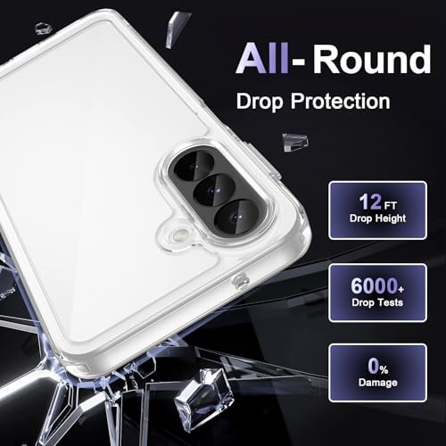 Image of Case for Samsung Galaxy A27 5G, Military Grade Drop Protection Phone Case, Yellowing Resistant, Anti-Scratch Hard PC Back, Shockproof Hard Ultra-Thin Protective Cover, Clear
