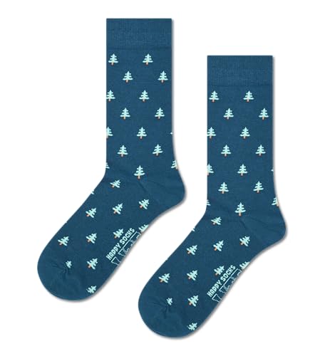 Happy Socks Basics Collection- Trees,Clouds,Mushroom,Bike Design Crew Socks-5-Pack for Men and Women-Size Medium/Large2