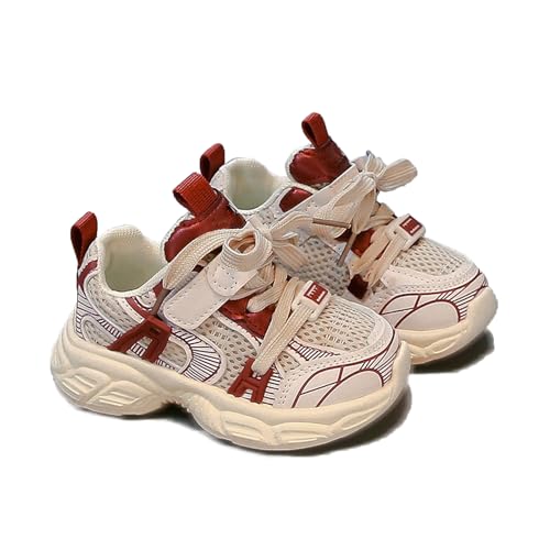 Zapatillas Deportivas Niña Verano - Zapatillas Verano Niña, Deportivas Ligeras de Plataforma Estilo Dad Shoes de Primavera Transpirables con Plataforma para niños (Rojo Talla 29).