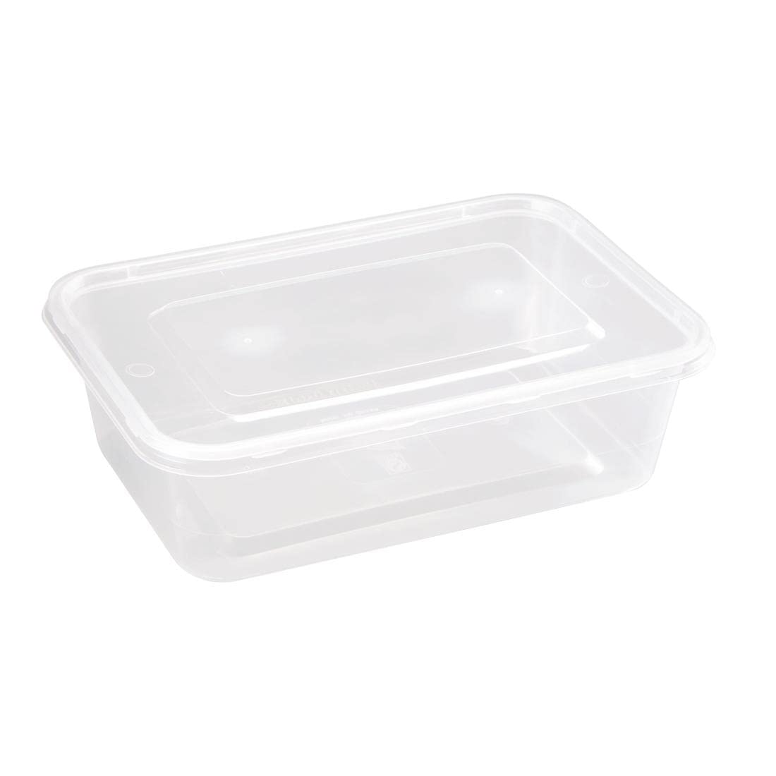 Fiesta Boîte de 250 récipients en plastique pour micro-ondes avec couvercles 650 ml