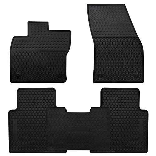 Megiteller Car Floor Mats Custom Fit for Volkswagen Tiguan 2018 2019 2020 2021 2022 2023 2024 Odorless Washable Heavy Duty Rubber (All Weather) Floor Liners
