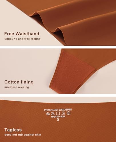 Thongs for Womens High Waisted Seamless for Women Underwear Sexy Breathable Panties 6 Pack4