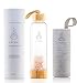 Hasana Energy Rose Quartz Crystal Water Bottle- Gemstone Water Infuser - Make Gem Infused Elixir with Raw Crystals- Plus Travel Sleeve
