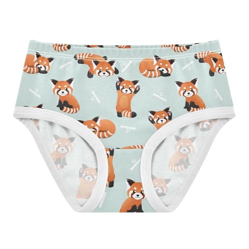 Girls Underwear Soft Cotton Cute Red Panda Kids Panties in Sizes 2/3t, 4t, 5t, 6 and 8