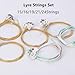 15/16/19/21/24 Strings Lyre Harp Brass and Nylon String Replacement Set for Professional and Beginners(16 Brass Strings)