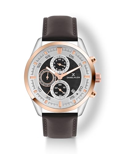 Image of Denial Klein Attractive Dial Leather Strap Watch for Men
