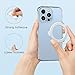 Wannap Magnetic Adapter Rings Compatible for Magsafe - 2 PCS Magnetic Sticker Rings for iPhone 16/15/14/13/12 Series, Compatible with Magsafe Wireless Charging and Some Accessories.