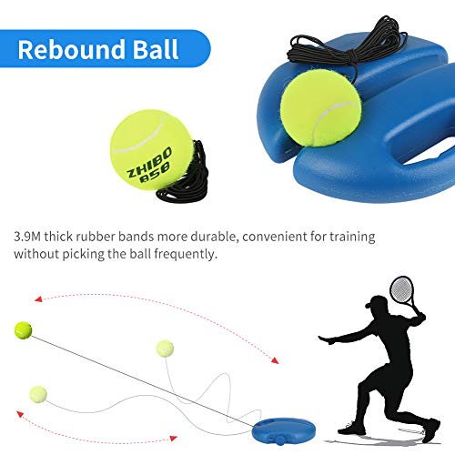 Achort Tennis Trainer Rebound Ballen met koord en 2 trainingsbal Touw Praktijk Tool Training Sport Oefening Basis voor… - Image 3