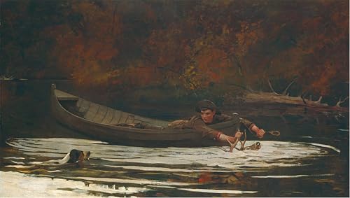 Affiche Graffiti Chien et Chasseur de Winslow Homer 60x90cm pour décoration murale