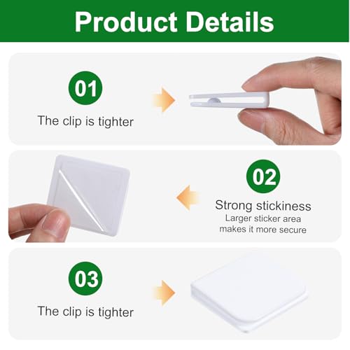 8 STK Selbstklebend Duschvorhang Clips Ohne Bohren, Schutz Winddichte Spritzschutz Shower Curtain Gardinen Klammern Halterung Haken Für Befestigung Curtain Duschvorhang Zubehör(Weiß)