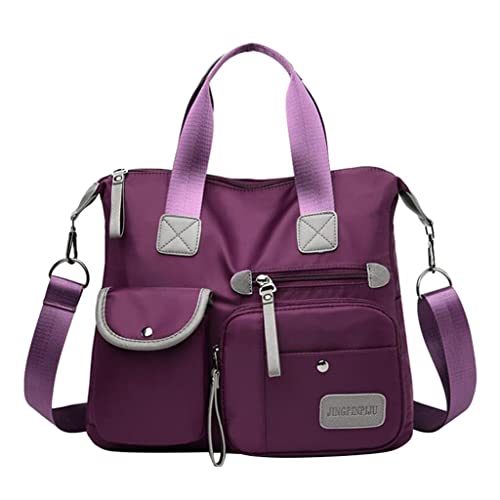 Sac bandoulière violet fin des sacs lourds avec ce nylon multipoche